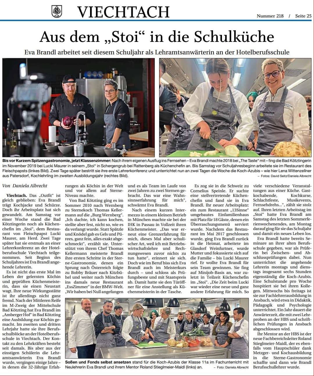 Aus dem Stoi in die Schulküche