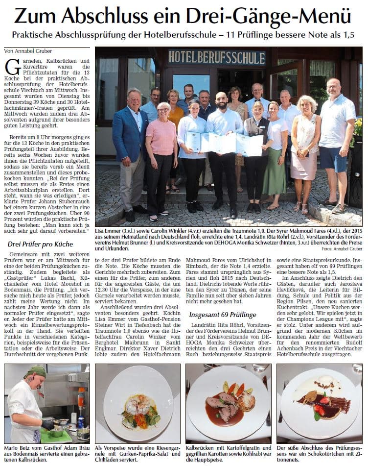 Zum Abschluss ein Drei-Gänge-Menü