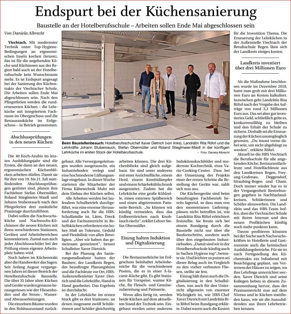 Endspurt bei der Küchensanierung