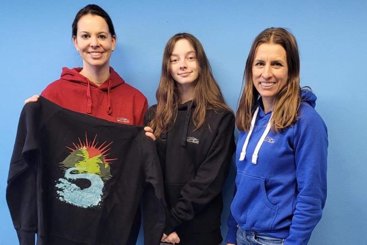 Frau Bauer, Frau Lermer und die Schülerin Vivien Gaschler